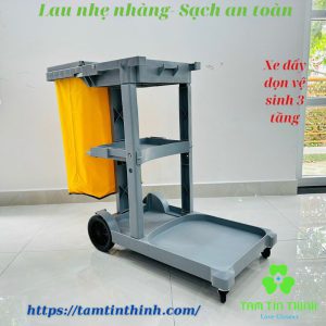 Xe đẩy dọn vệ sinh 3 tầng AF08170A D11