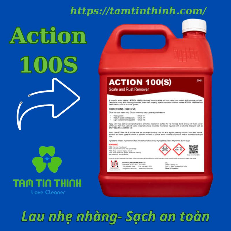 hóa chất tẩy cặn canxi action 100s