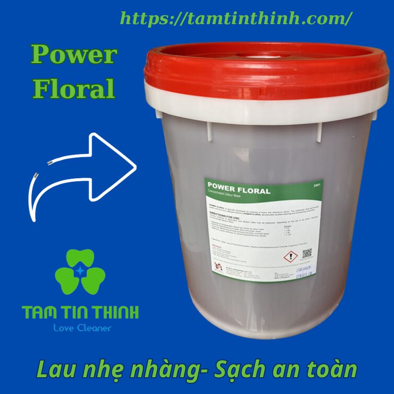 nước lau sàn diệt khuẩn mùi hôi power floral