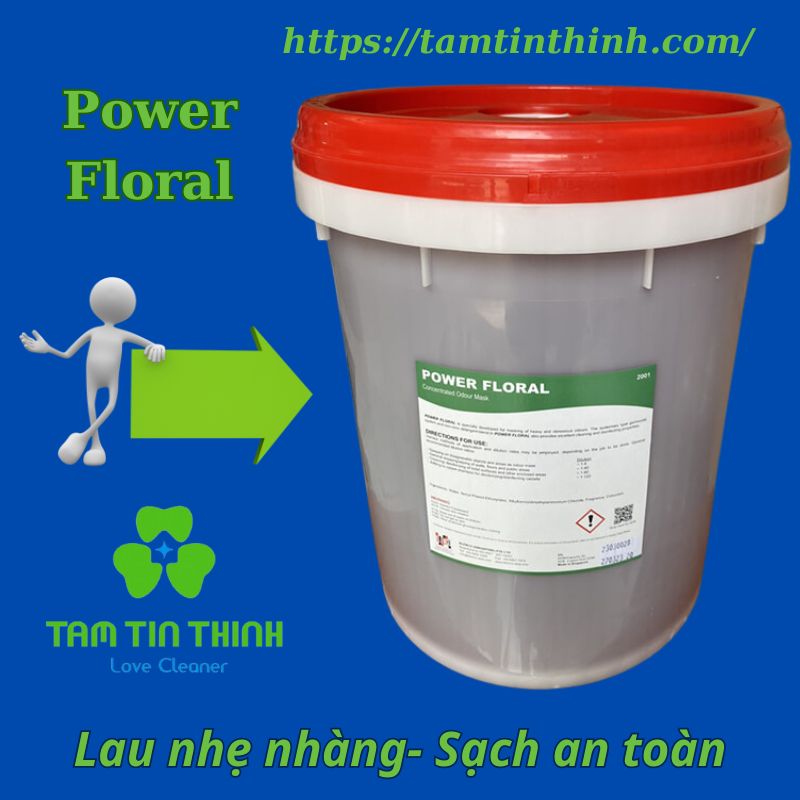 nước lau sàn diệt khuẩn mùi hôi power floral