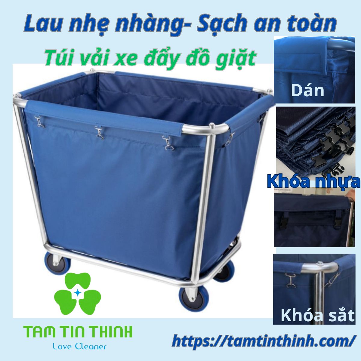 túi vải xe đẩy đồ giặt