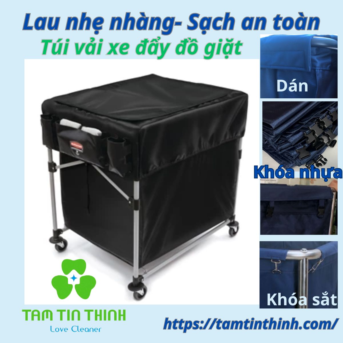 túi vải xe đẩy đồ giặt