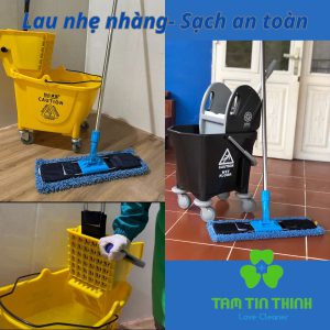 Nên dùng Cây lau nhà công nghiệp có xô vắt hay nên dùng Cây lau không có xô vắt?