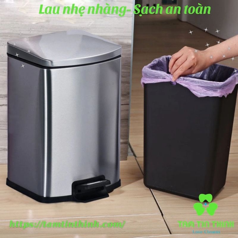 Thùng rác đạp chân dạng vuông PLS-50L
