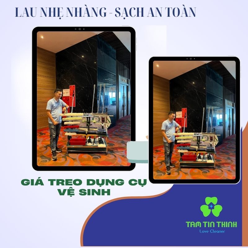 Giá treo dụng cụ vệ sinh