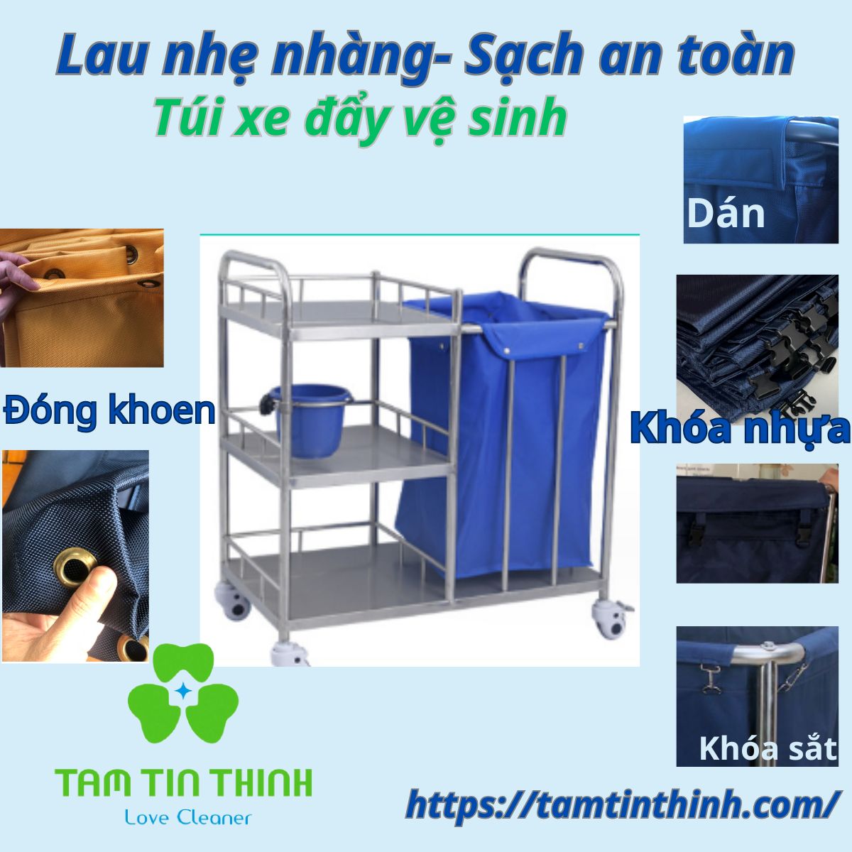 Túi xe đẩy vệ sinh