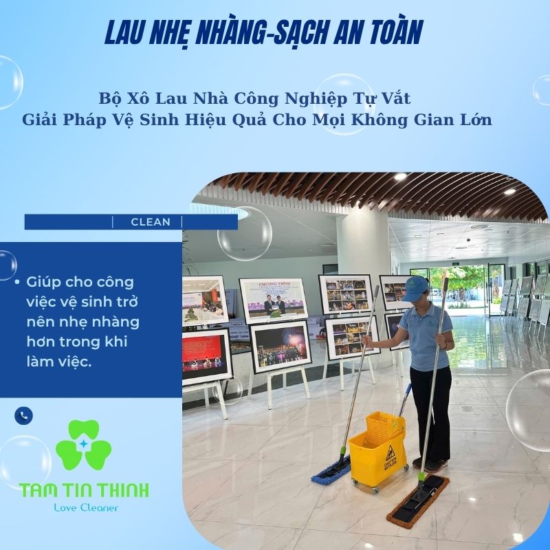 Xô Vắt 20 Lít Kèm Cây Lau Công Nghiệp Dmop