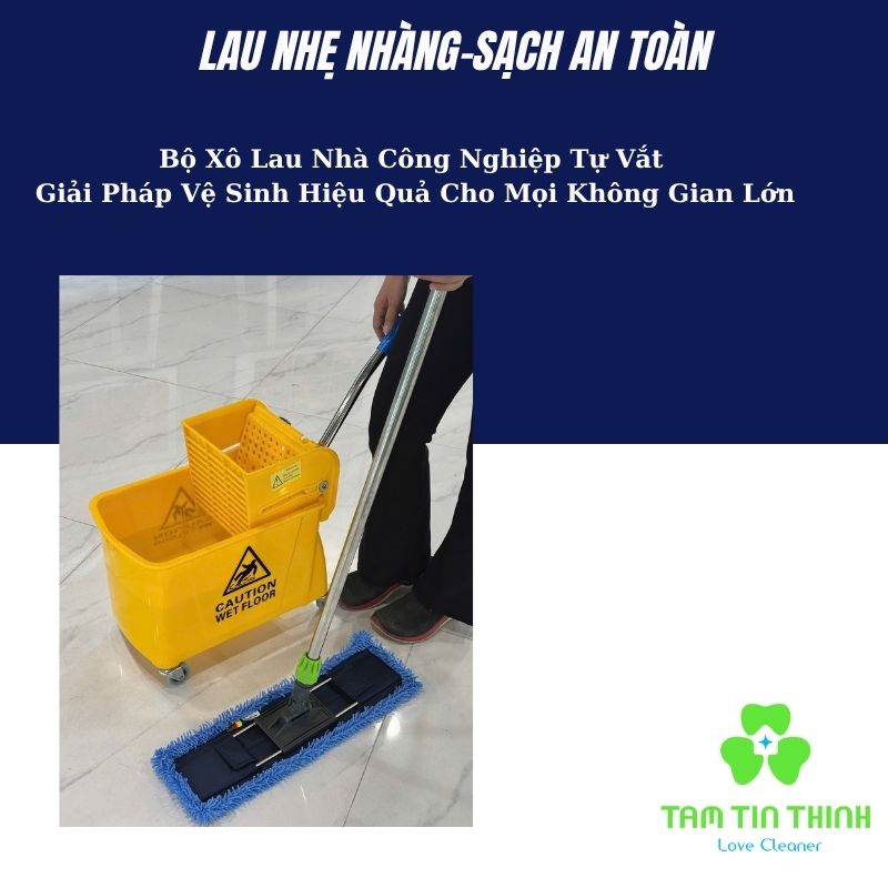 Xô Vắt 20 Lít Kèm Cây Lau Công Nghiệp Dmop