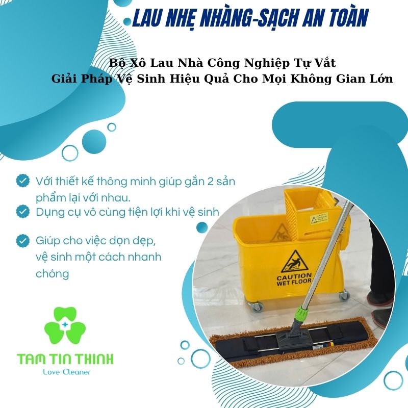 Xô Vắt 20 Lít Kèm Cây Lau Công Nghiệp Dmop